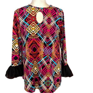 Vintage Shane Lee Inc. 70’s Style Tunic Blouse Top XS